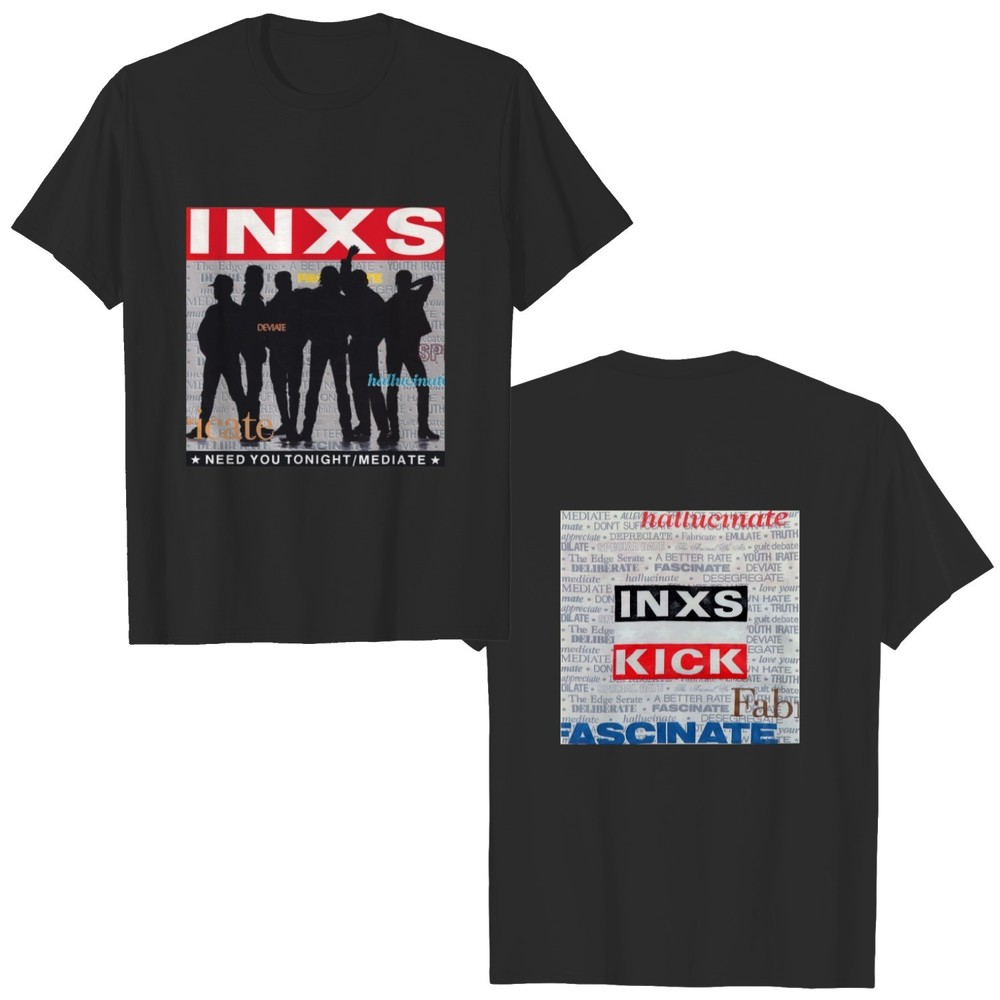 Inxs Tshirt Australian Rock Band New Wave 2 Sided T Shirt